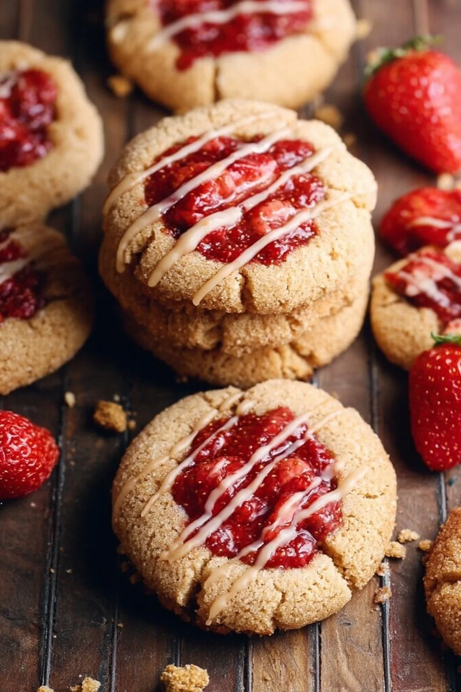 Strawberry Compote Brown Sugar Cookies