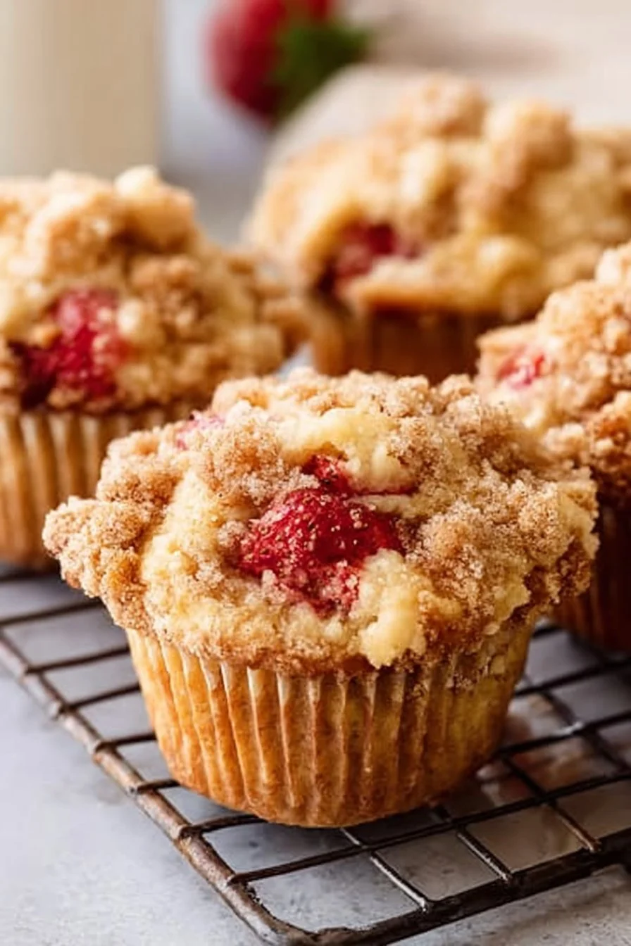 Strawberry Crumble Muffins