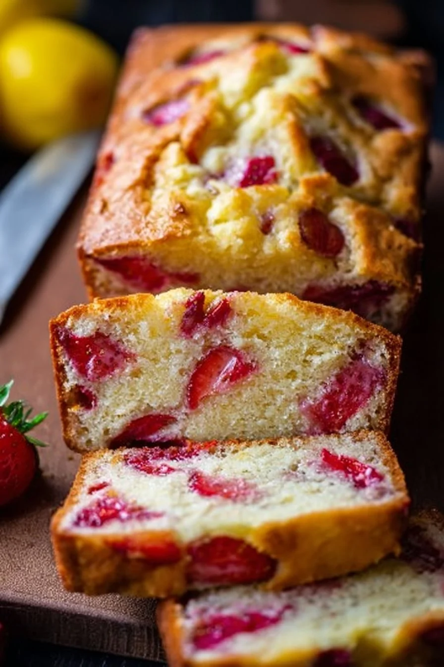 Strawberry Lemonade Quick Bread