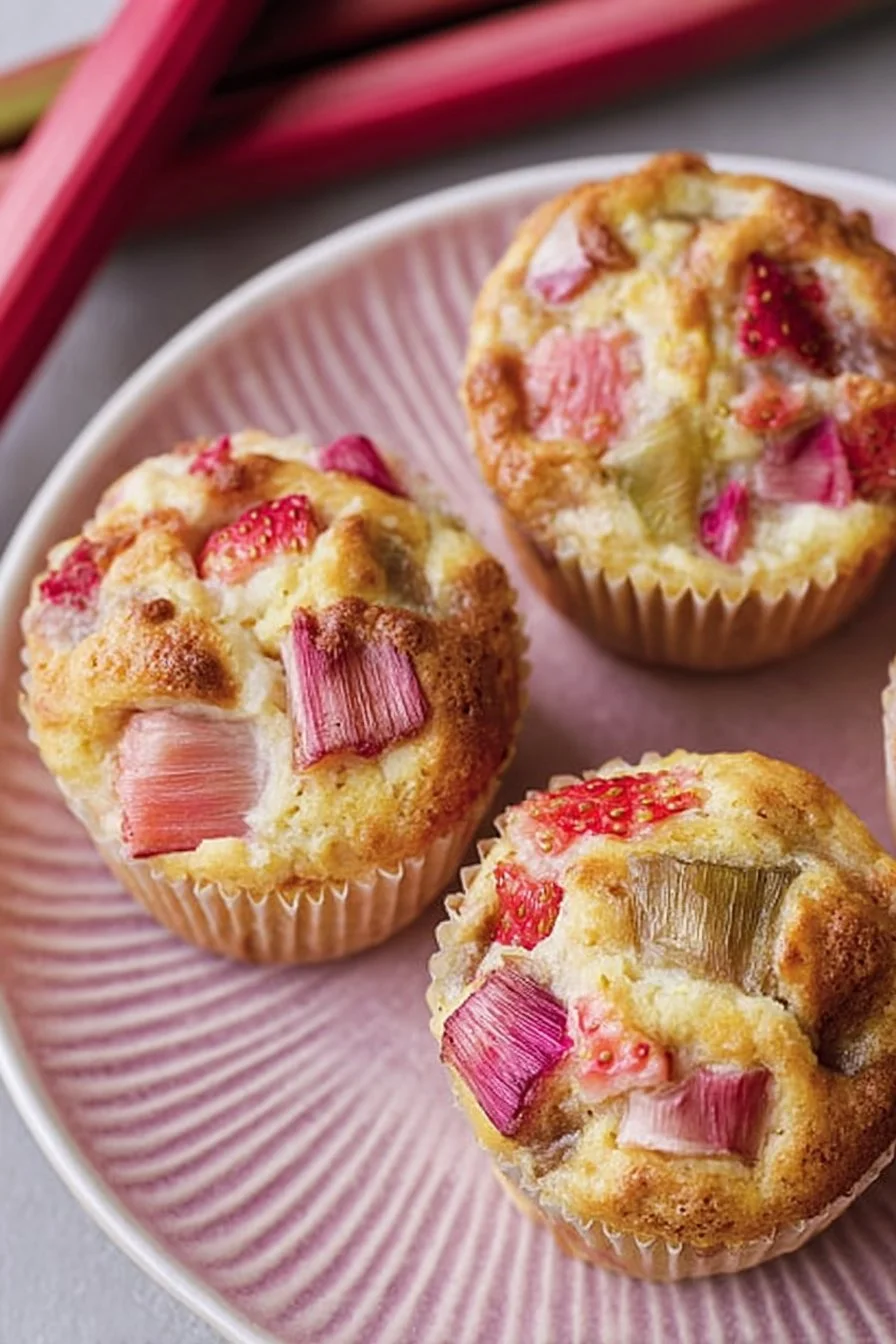 Strawberry Rhubarb Muffins