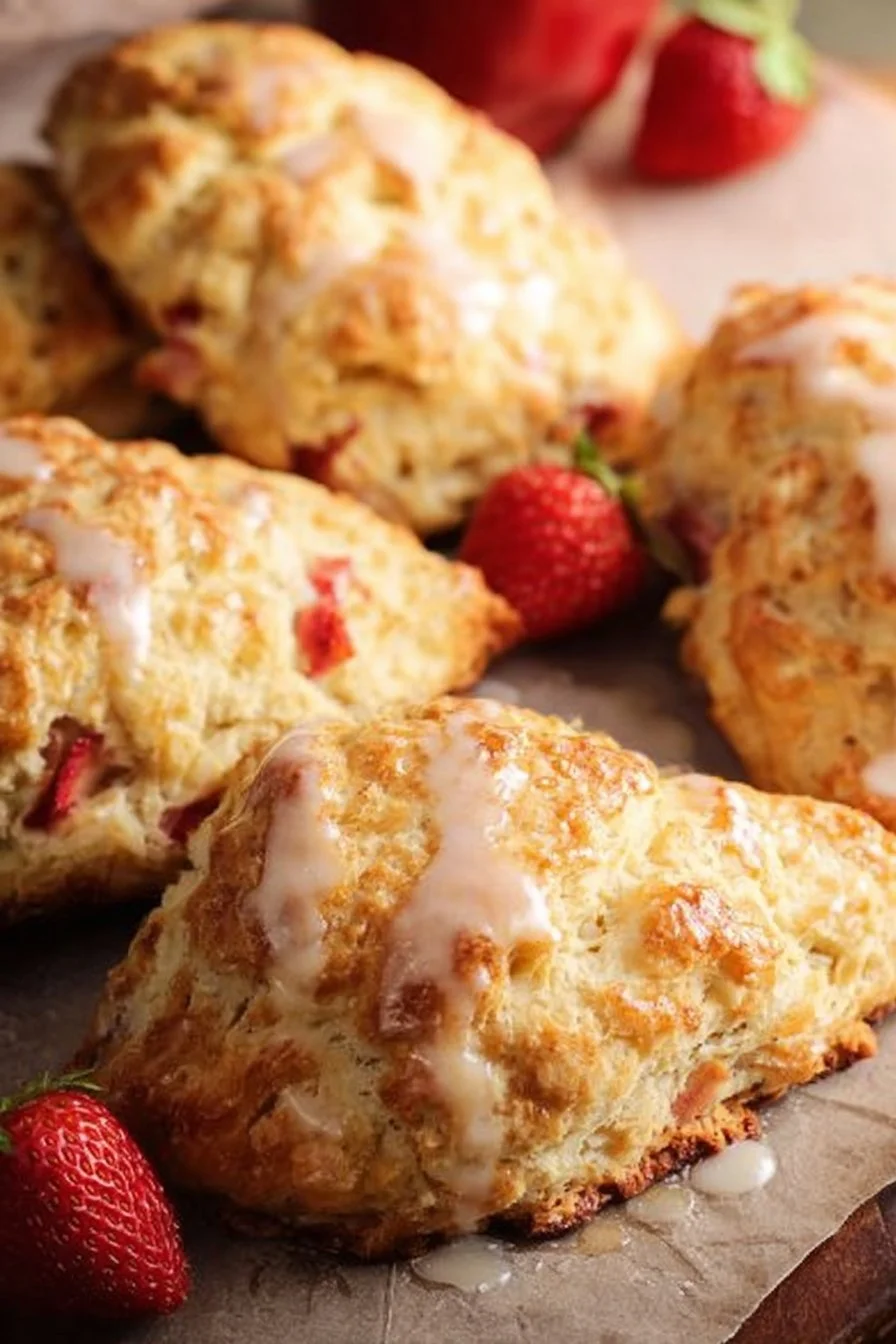 Strawberry Rhubarb Scones