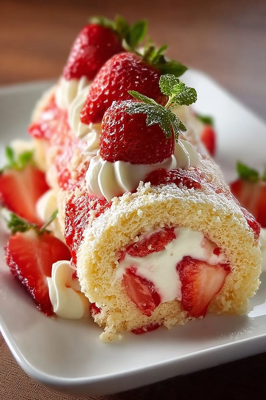 Strawberry Shortcake Cheesecake Rolls