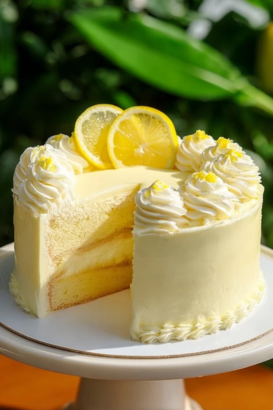 Tangy Lemon Cheesecake Cake