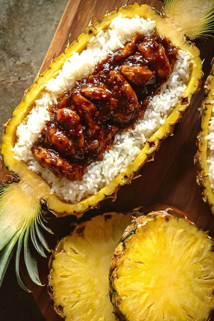 Teriyaki Chicken Pineapple Bowl
