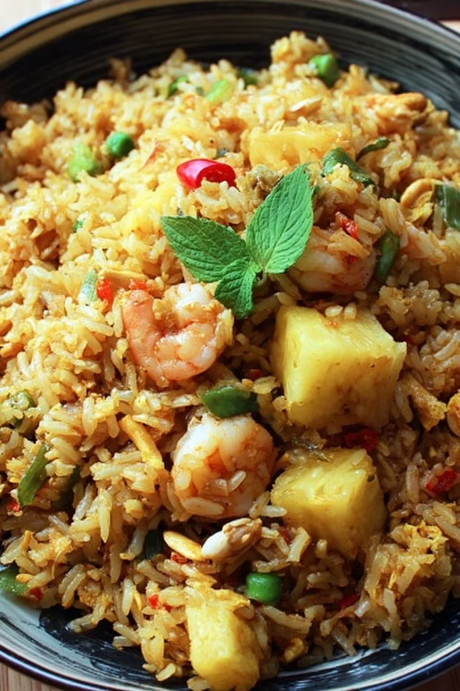 This authentic better-than-takeout Thai Pineapple Fried Rice is the perfect savory/sweet recipe to satisfy …