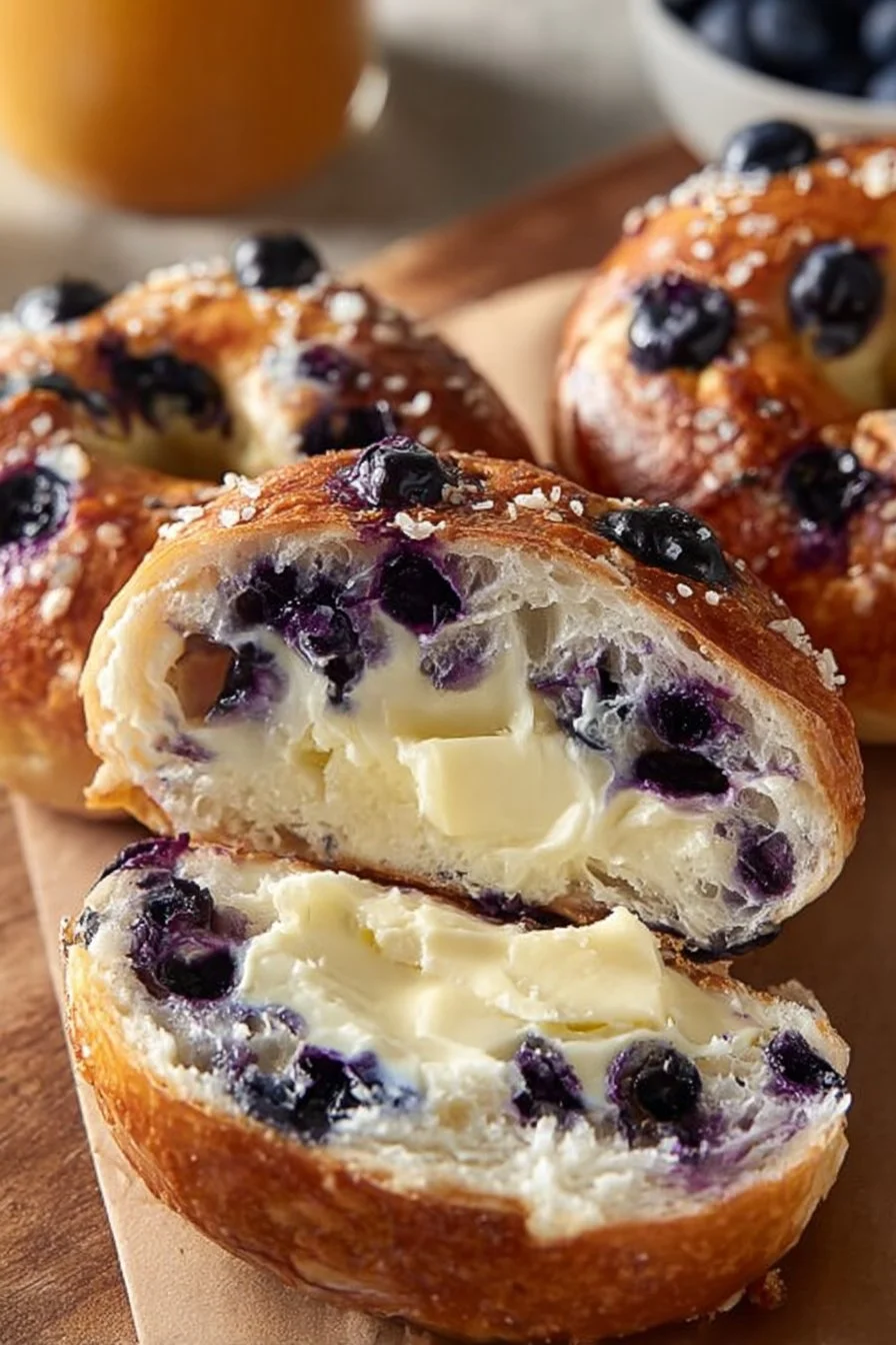 Three Ingredient Blueberry Bagels (High Protein, Low Carb)