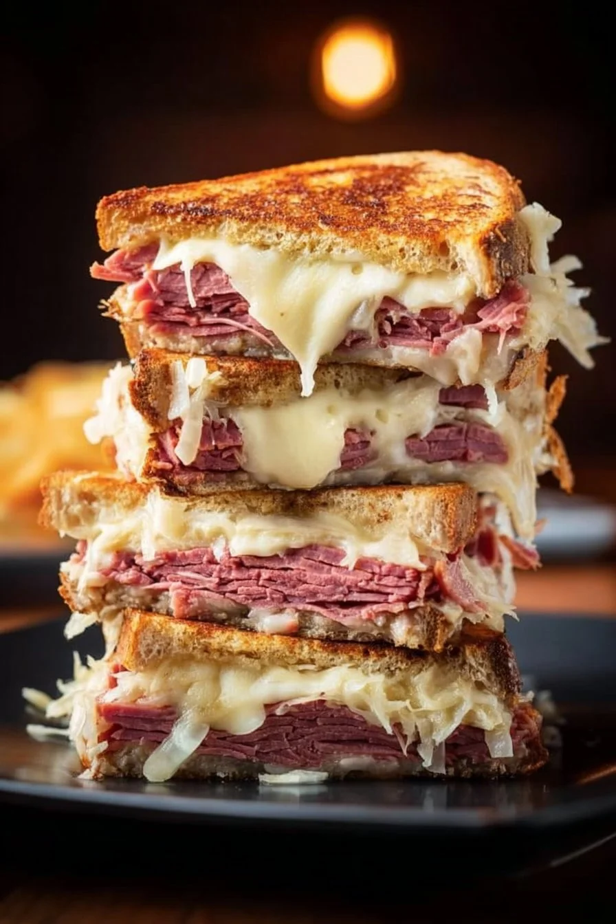 Traditional Corned Beef Reuben on Rye