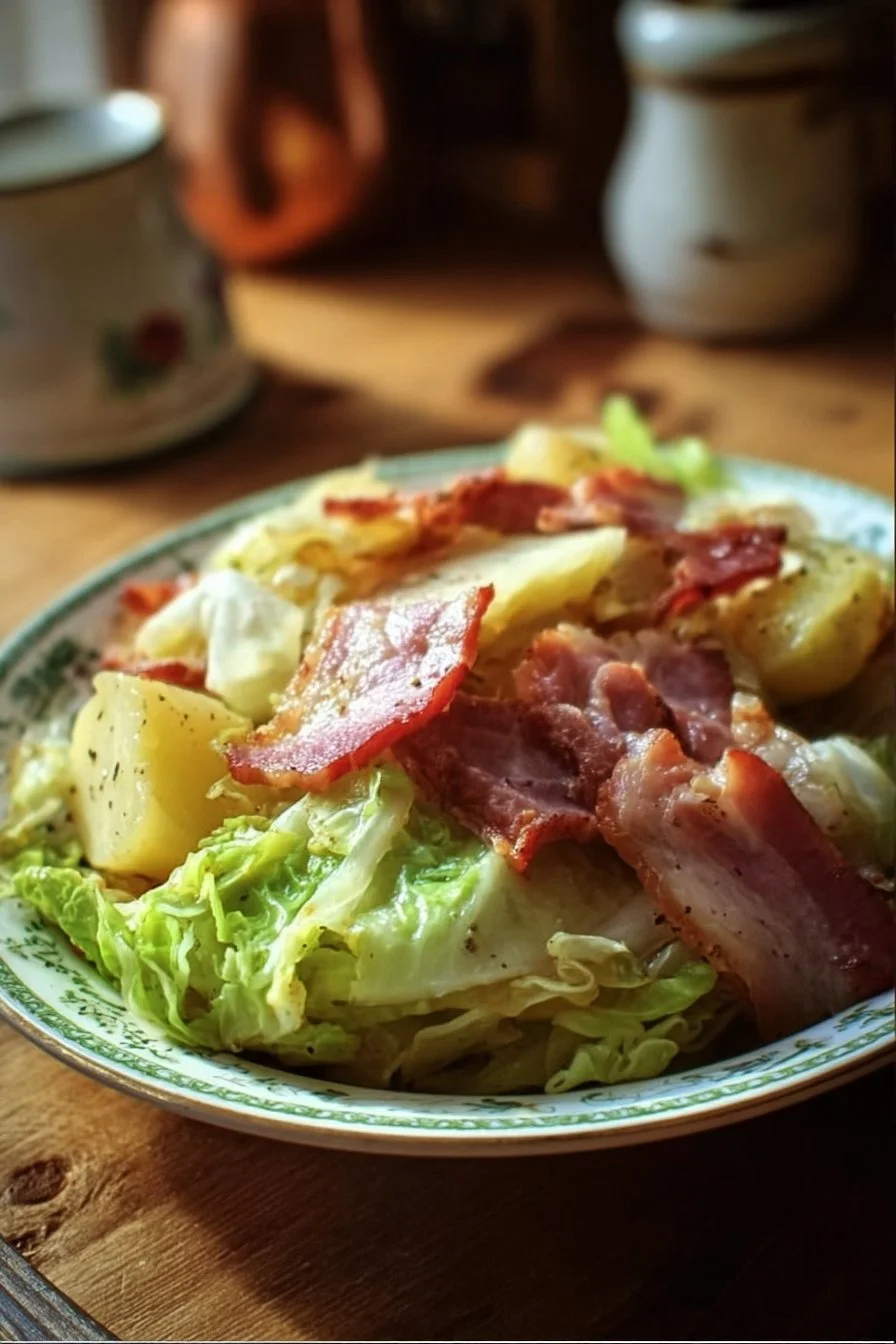 Traditional Irish Boiled Bacon and Cabbage