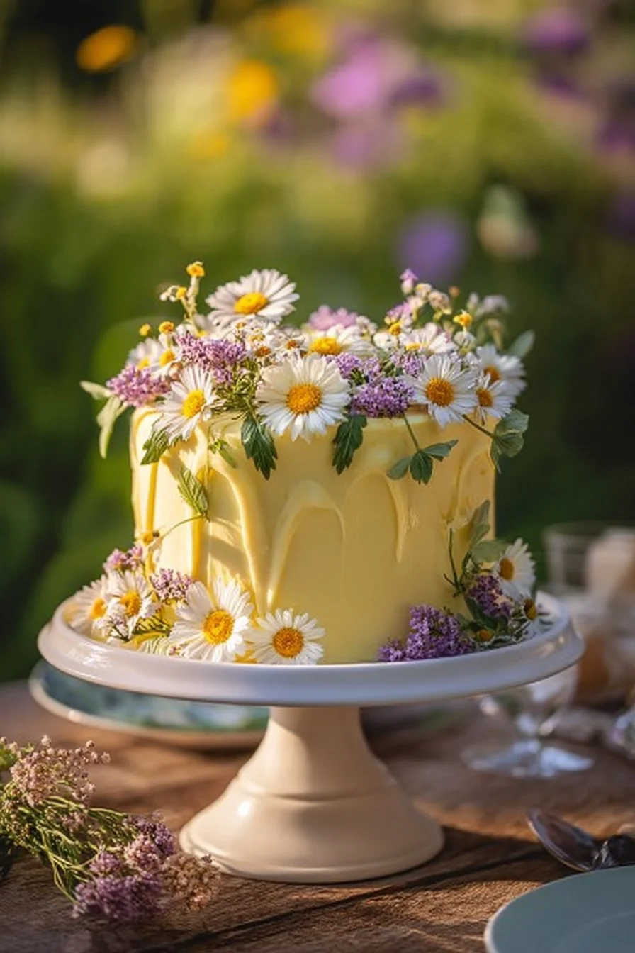 Whimsical Sunshine Yellow Cake
