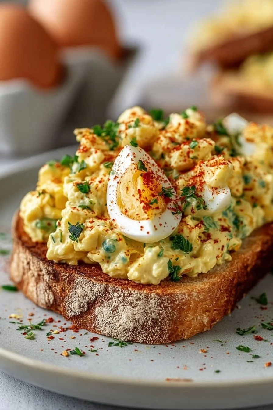 Avocado Egg Salad Toast with Smoked Paprika, Creamy and Satisfying