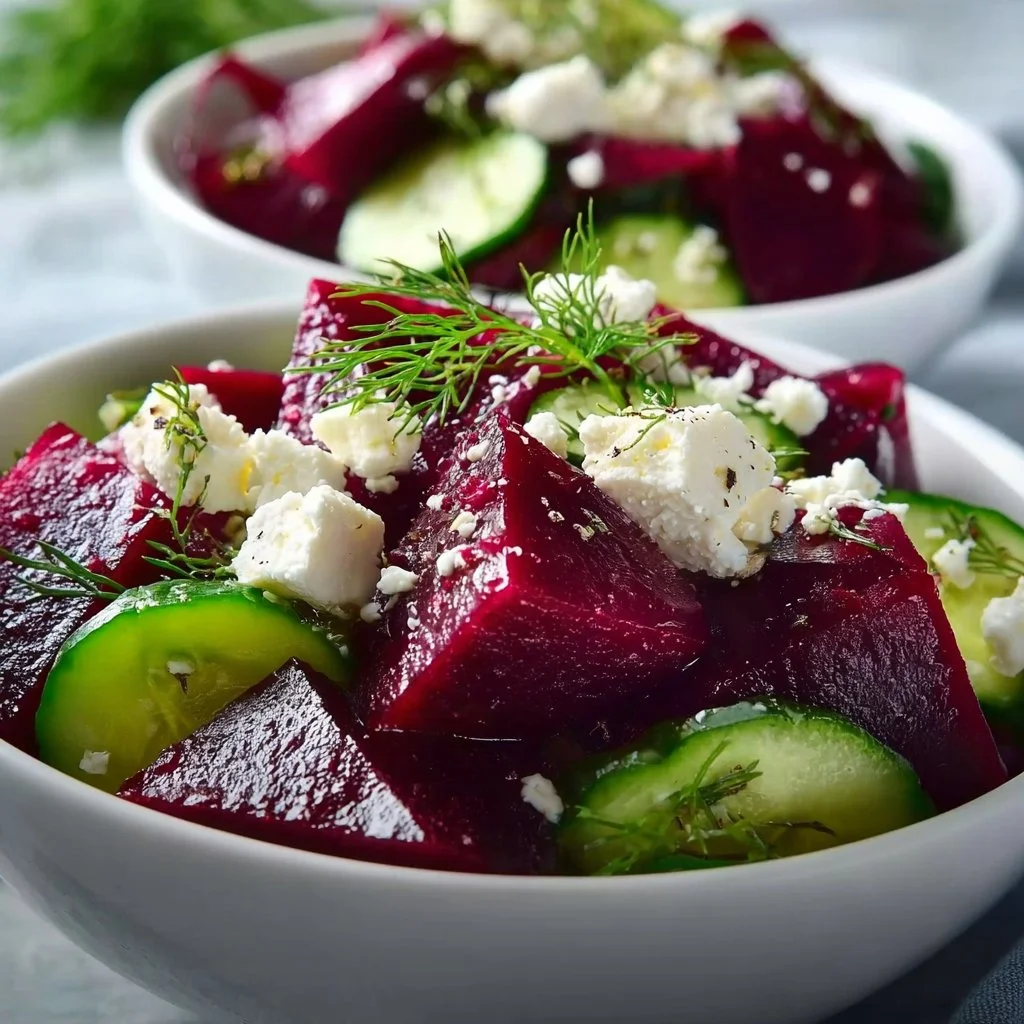Beet Salad with Feta, Cucumbers, and Dill