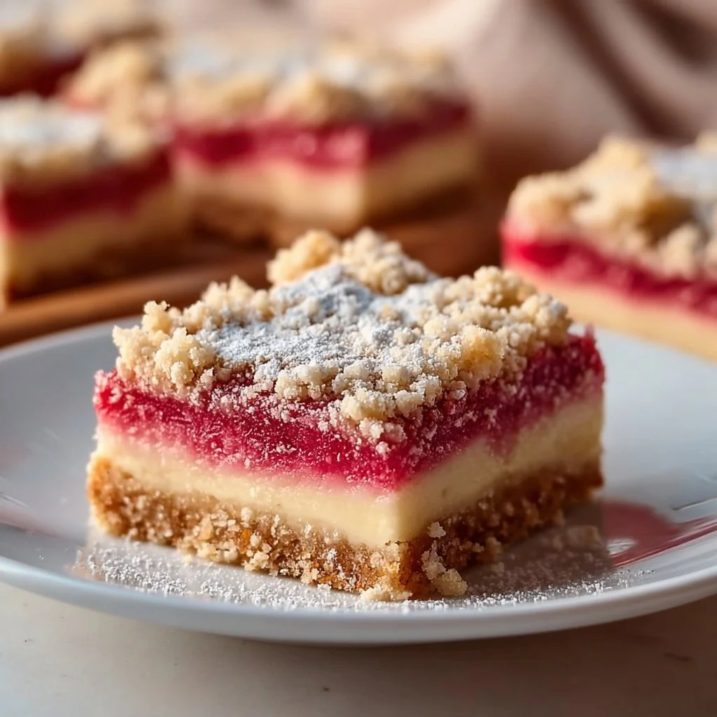 Creamy Rhubarb Cream Cheese Bars
