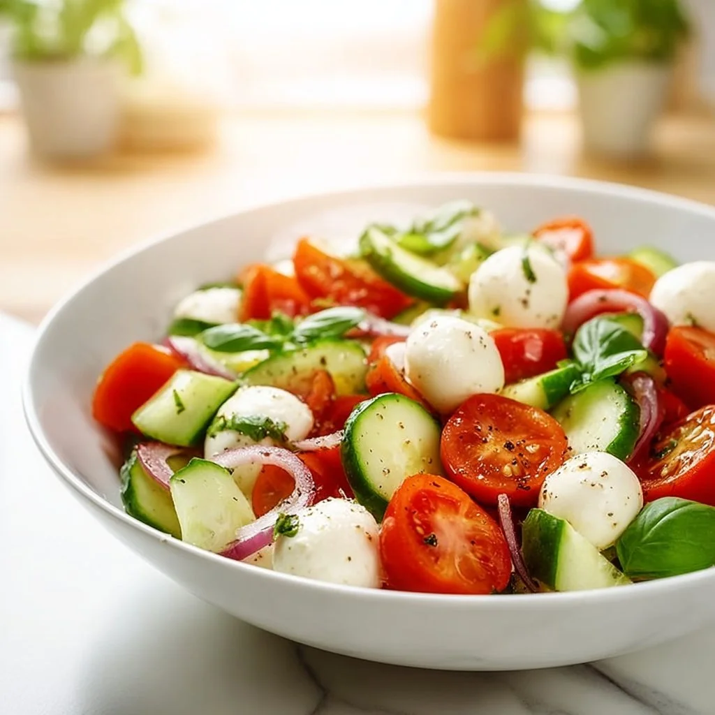 Cucumber Caprese Salad