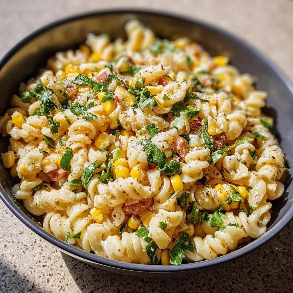 Easy Mexican Street Corn Pasta Salad