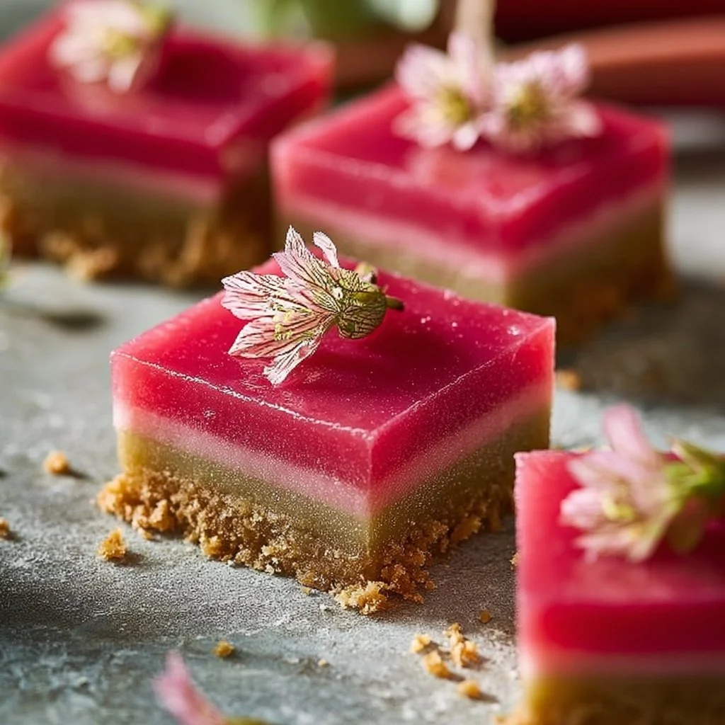 Easy Rhubarb Curd Bars
