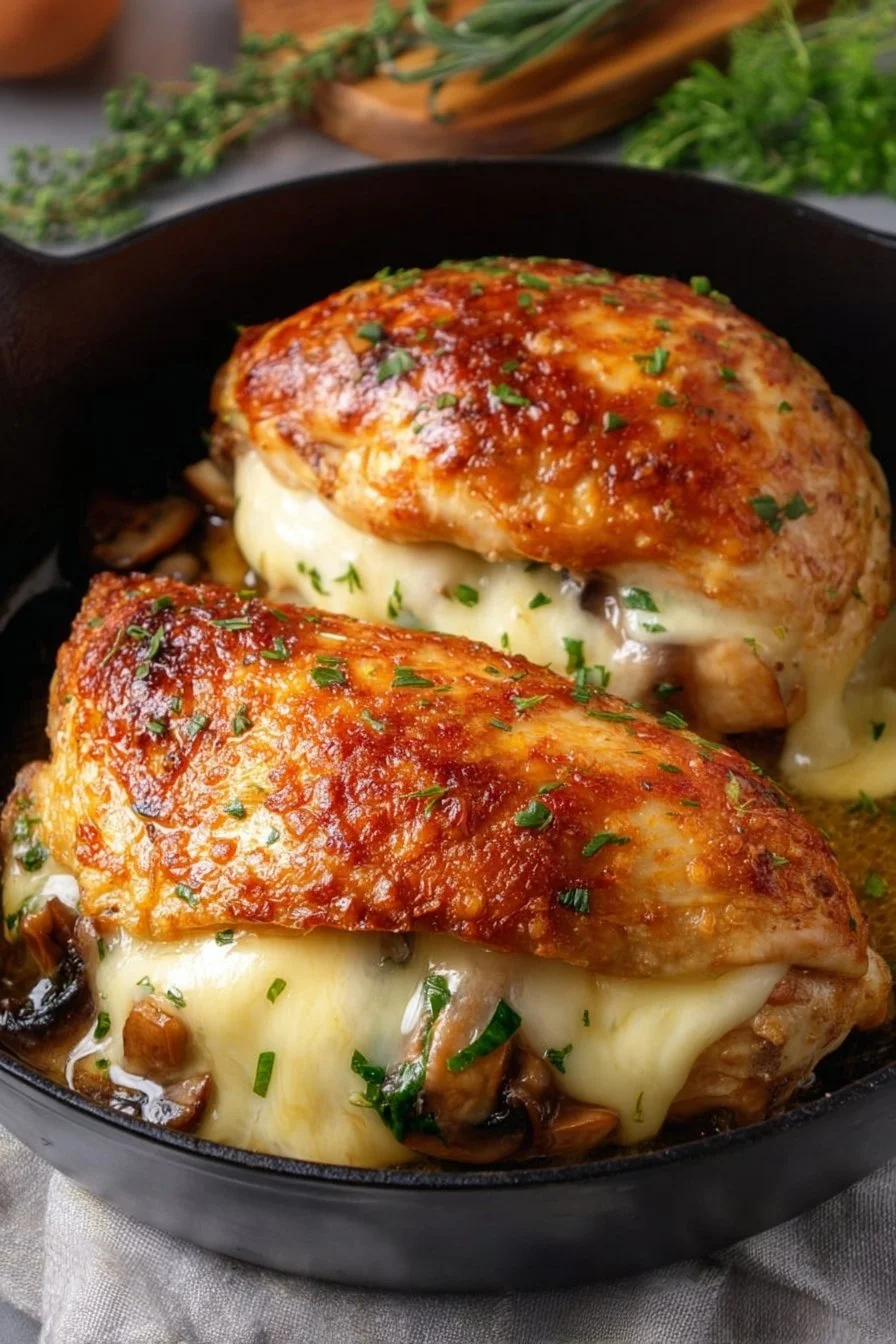 Flavorful Mushroom Stuffed Chicken Breast