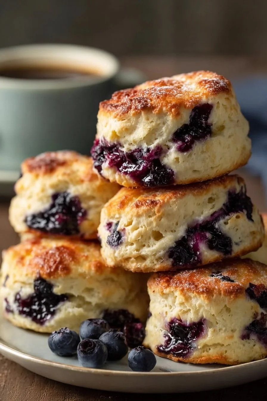 Fluffy Blueberry Biscuits