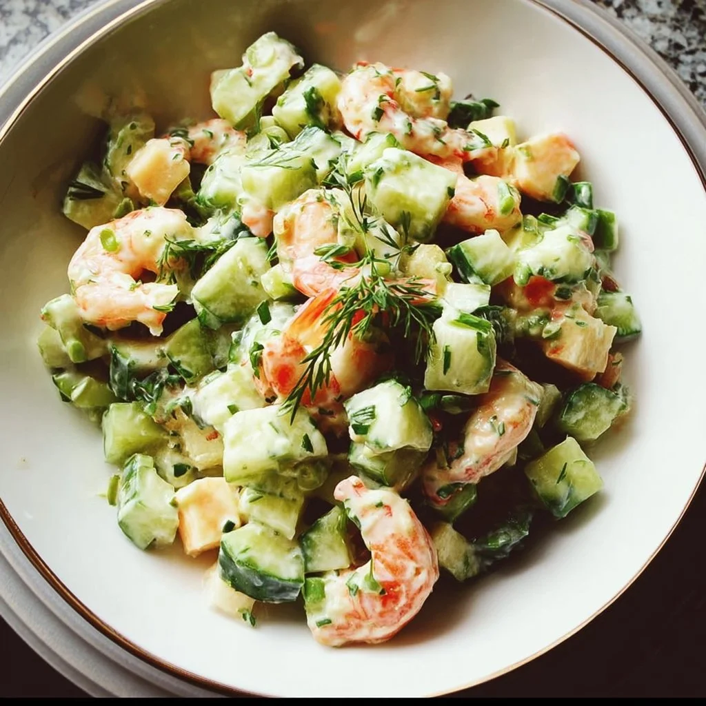Healthy Cucumber Shrimp Salad