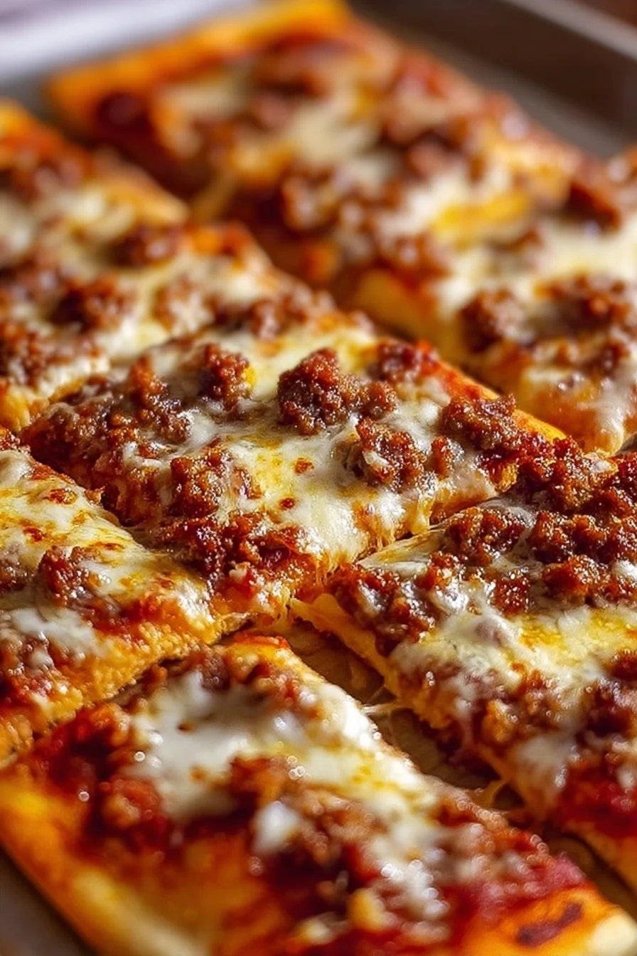 Homemade School Cafeteria Pizza