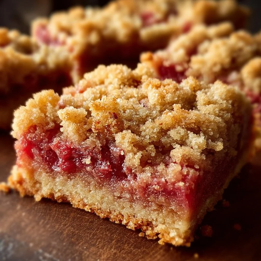 Magical 3 Ingredient Rhubarb Squares