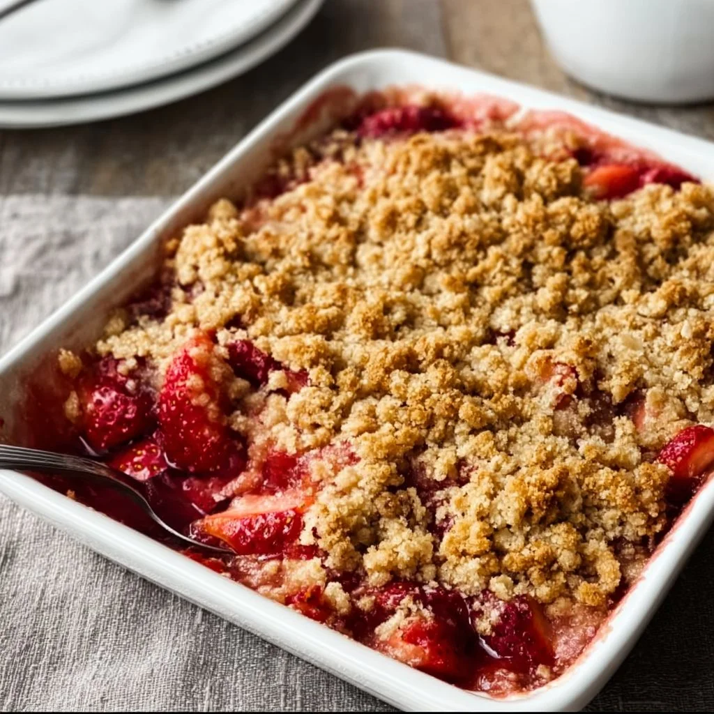 Old-Fashioned Strawberry Rhubarb Crisp