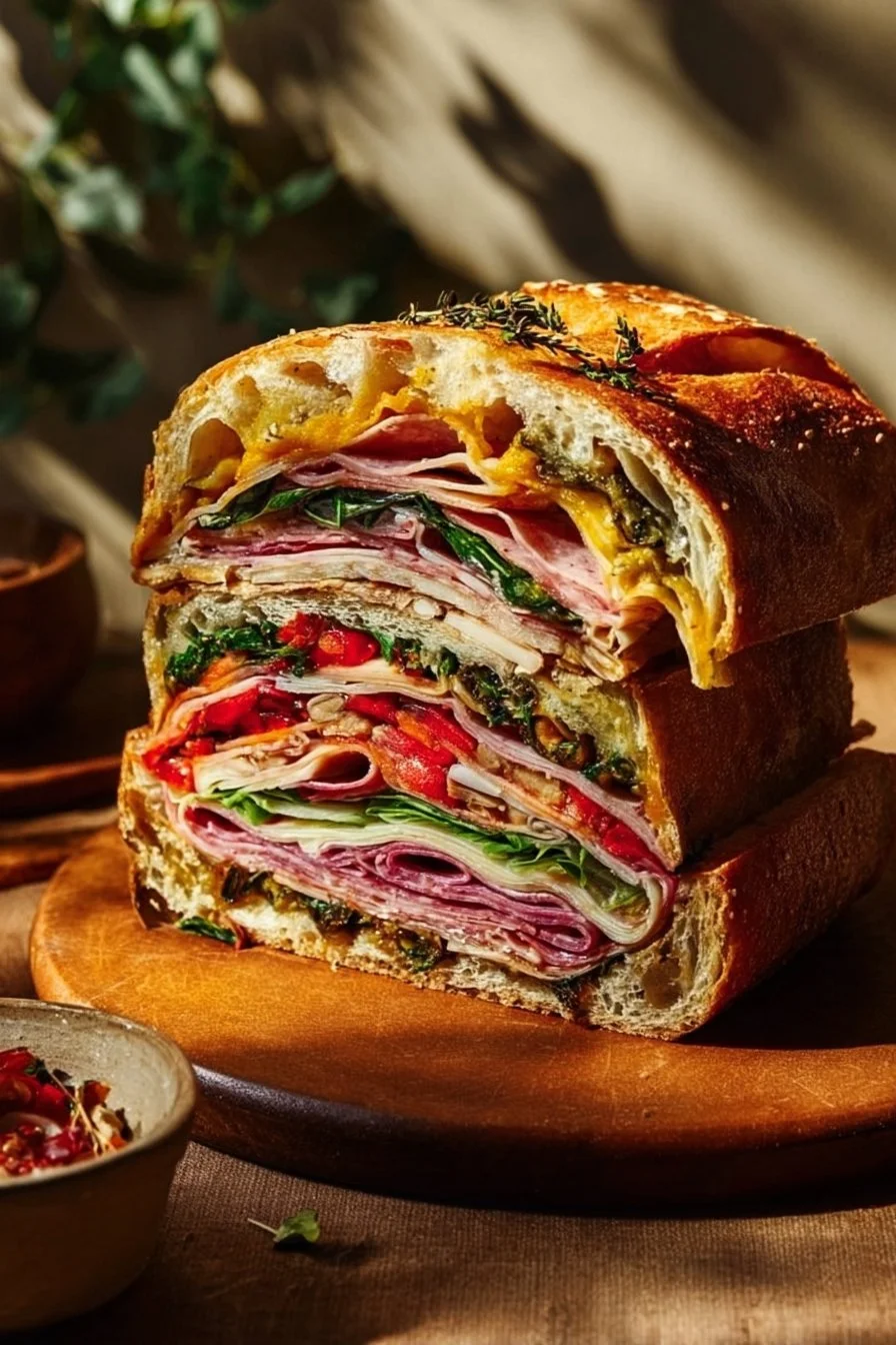 Pressed Italian Picnic Sandwich Loaf