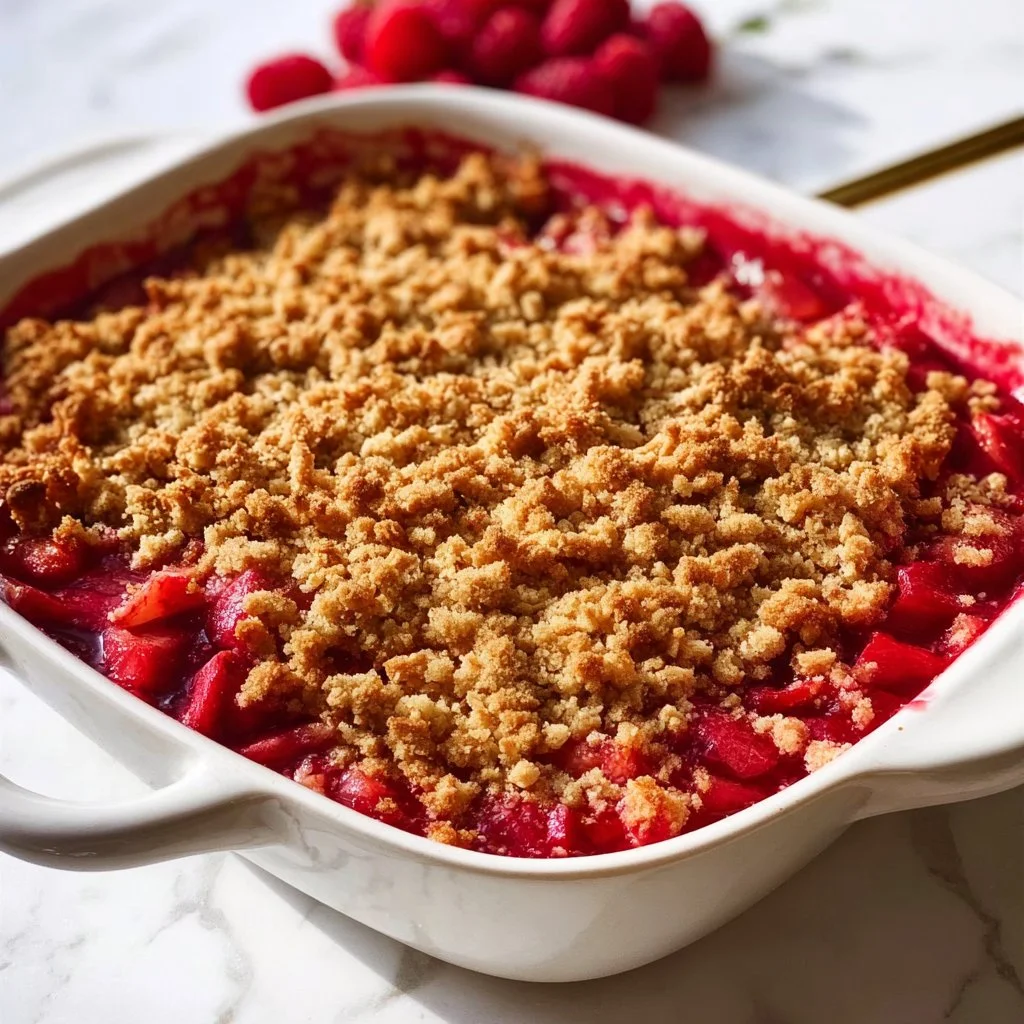 Raspberry Rhubarb Crisp