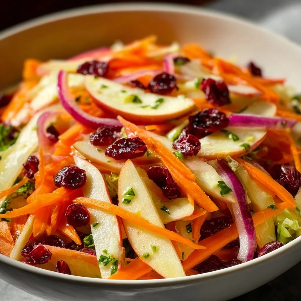 Refreshing Apple Cranberry Carrot Salad