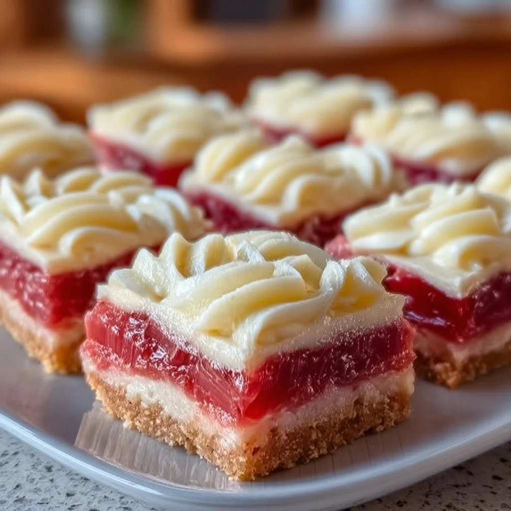 Rhubarb Bars with Cream Cheese