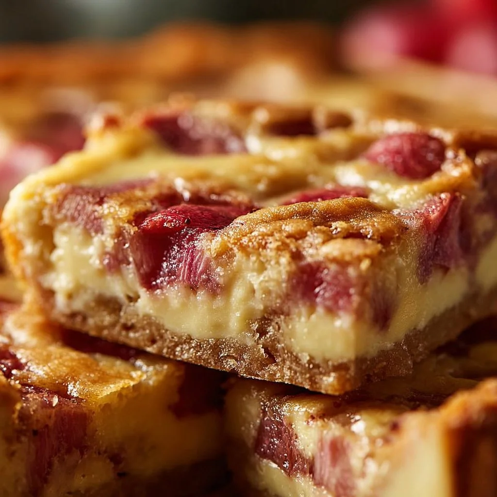 Rhubarb Custard Bars