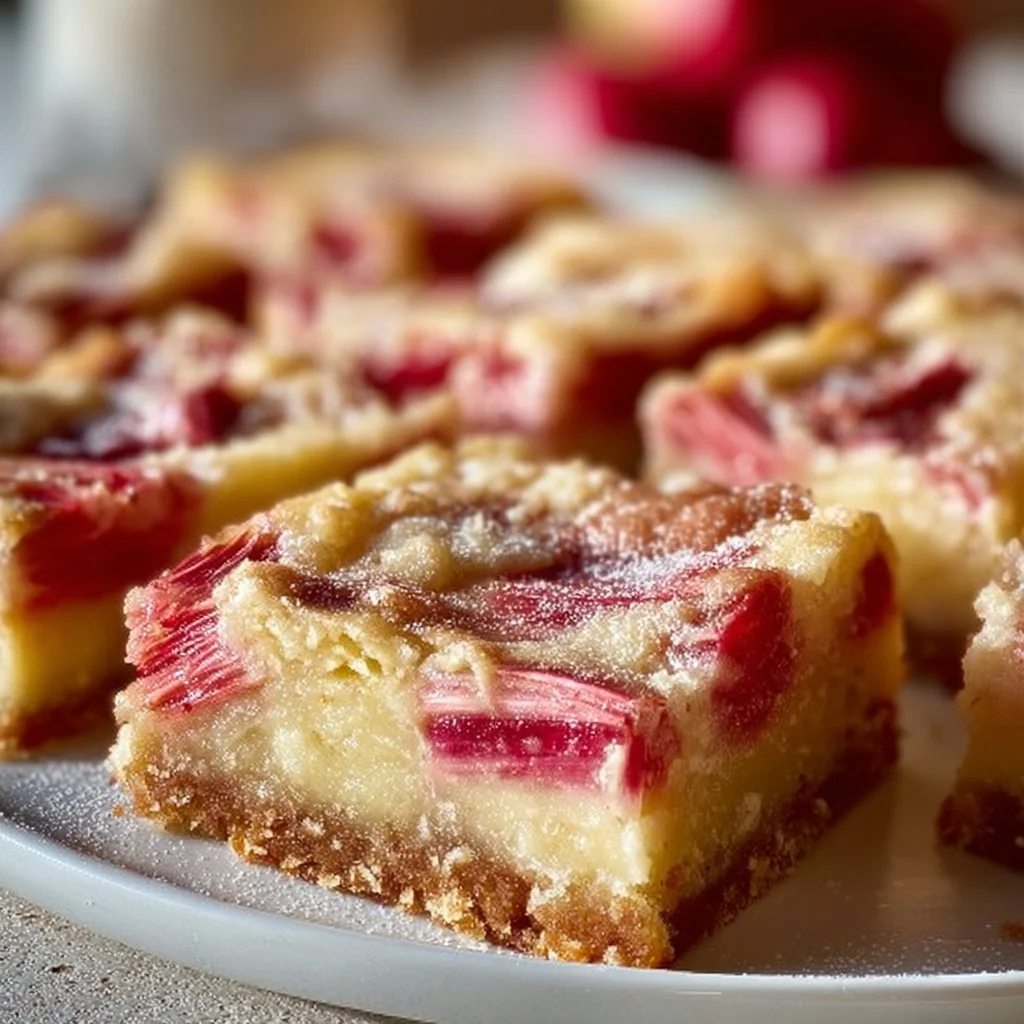 Rhubarb Custard Bars