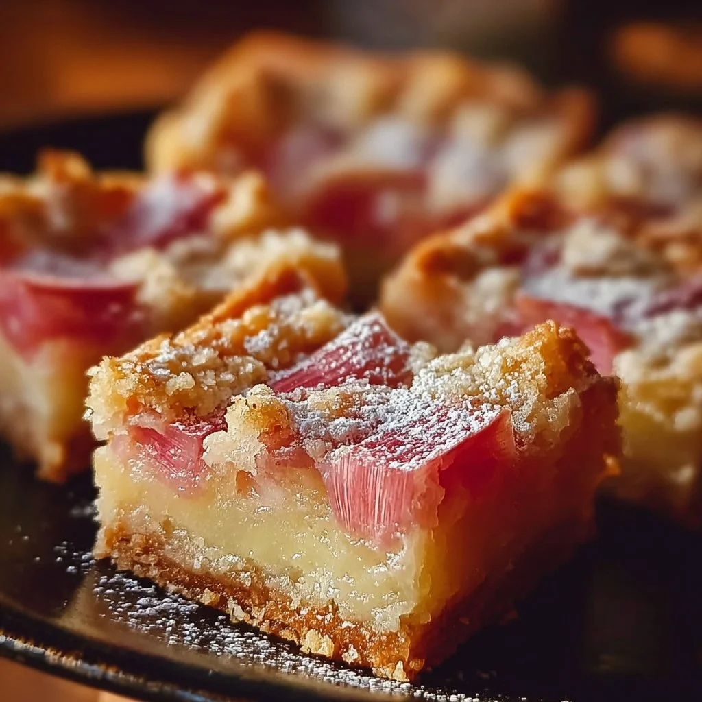 Rhubarb Custard Bars
