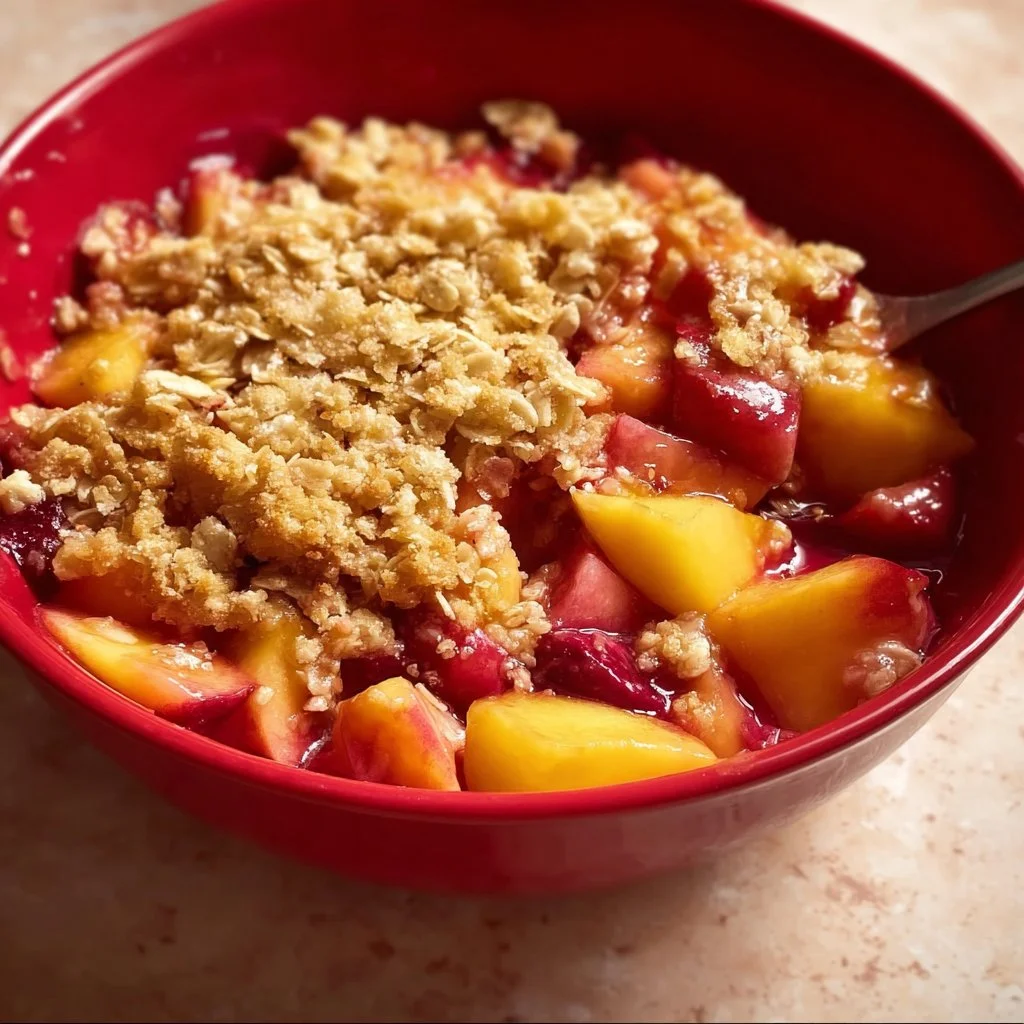 Rhubarb-Peach Crisp