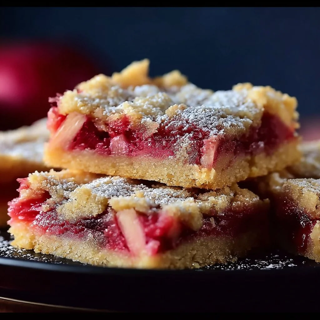 Rhubarb Shortbread Bars