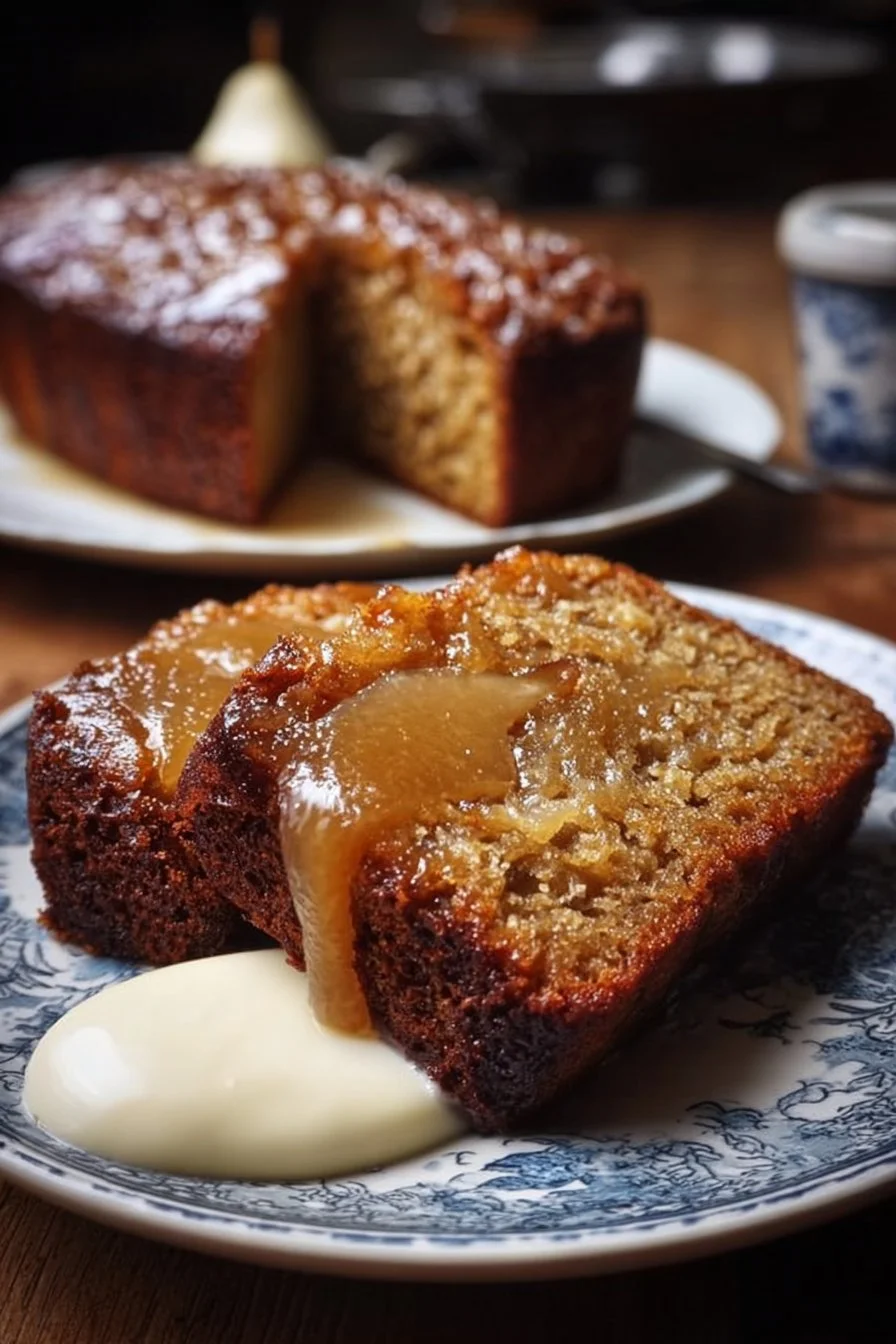 Sticky Pear and Ginger Cake