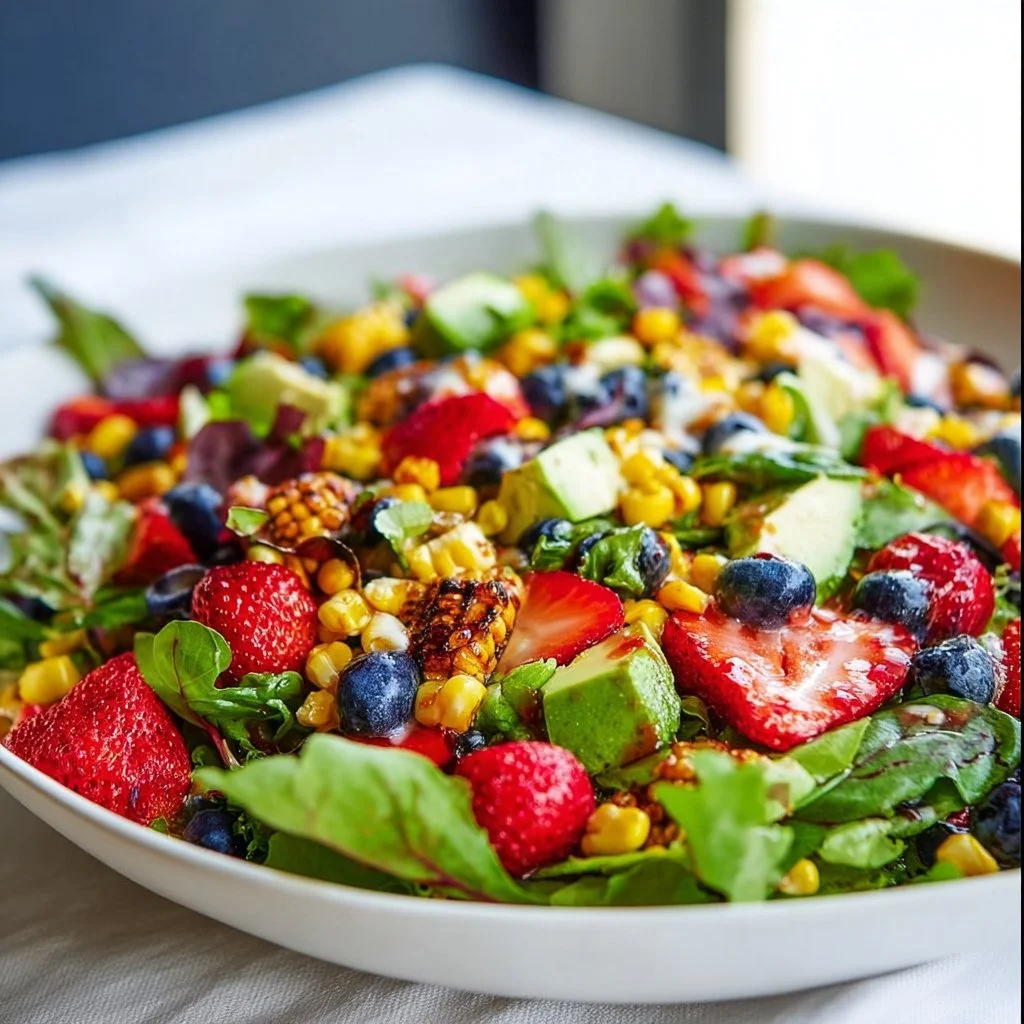 Strawberry Avocado Corn Salad