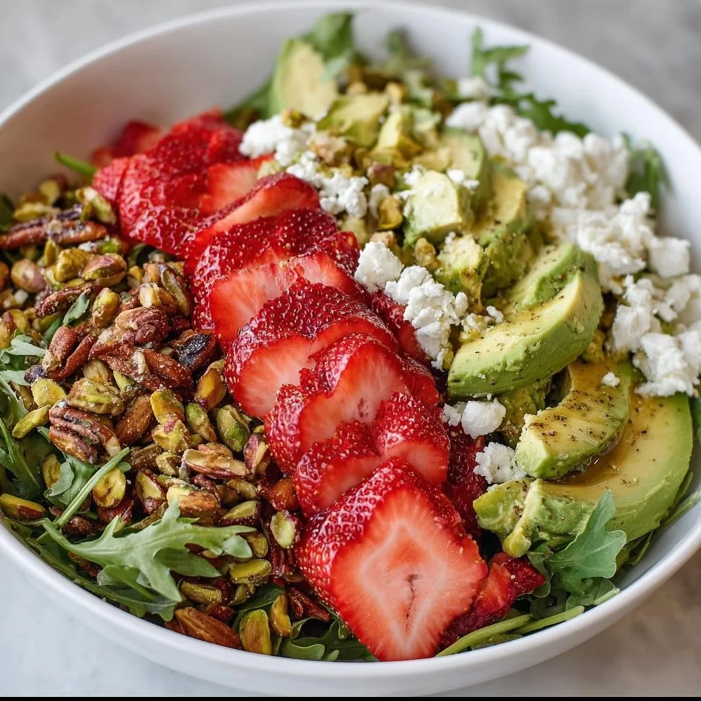 Strawberry Crunch Salad with Champagne Vinaigrette