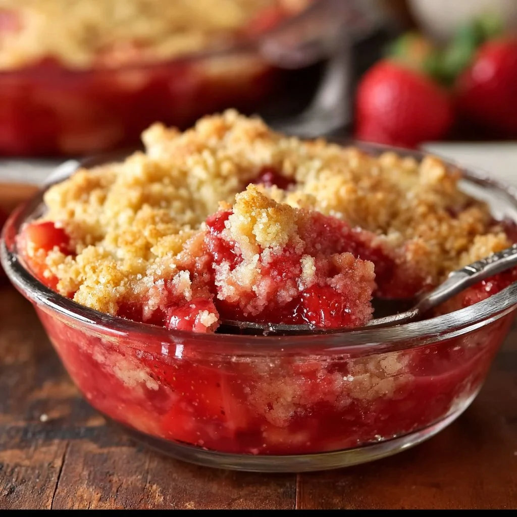 Strawberry Rhubarb Dump Cake