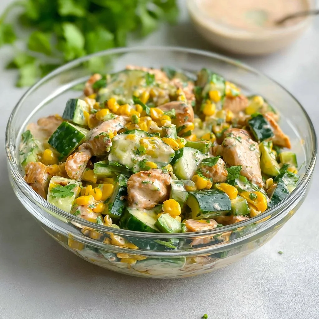 Street Corn Creamy Cucumber Salad