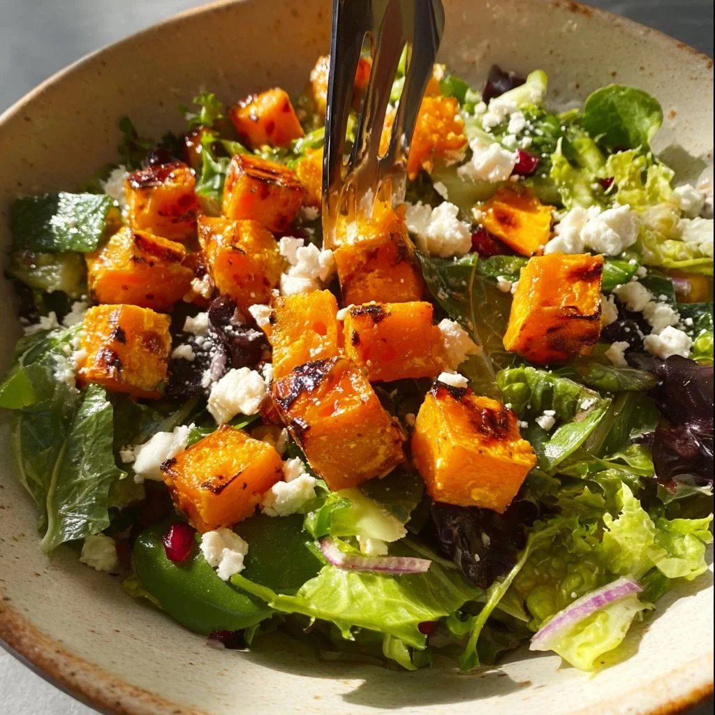 Sweet Potato Salad with Avocado and Mustard Dressing