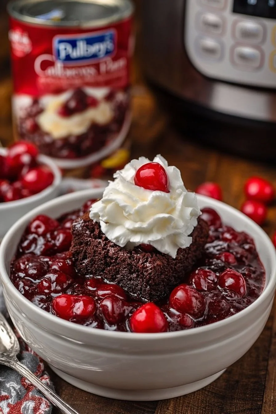 3-Ingredient Cherry Chocolate Cake Dessert