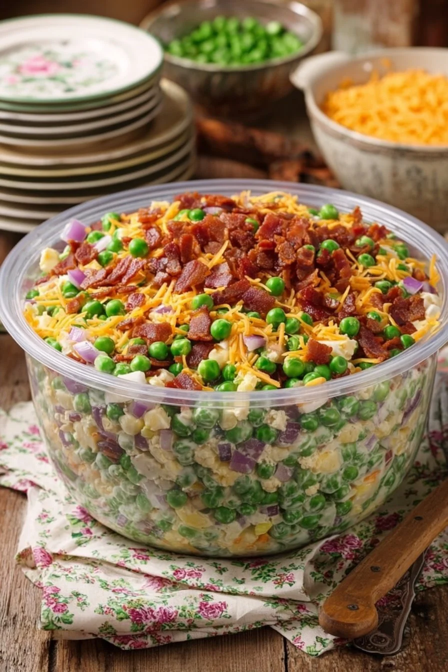 Creamy Bacon Pea Salad