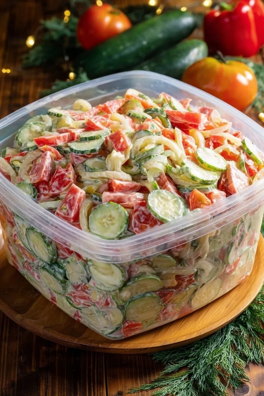 Creamy Cucumber Tomato Salad