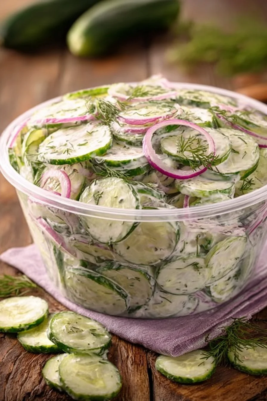 Old Fashioned Creamy Cucumber Salad